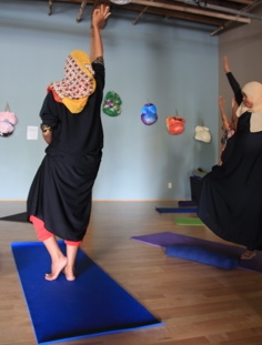 Pregnant Muslim Women Yoga
