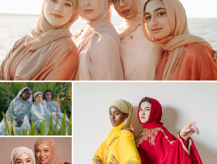 fashionable muslim women of eid an fitr