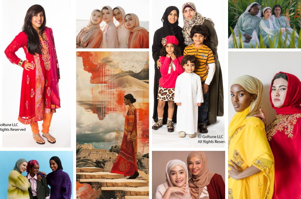 fashionable muslim women of eid an fitr